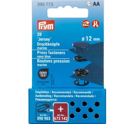 Prym Push-studs Jersey, 12 mm, 20 pieces (en)