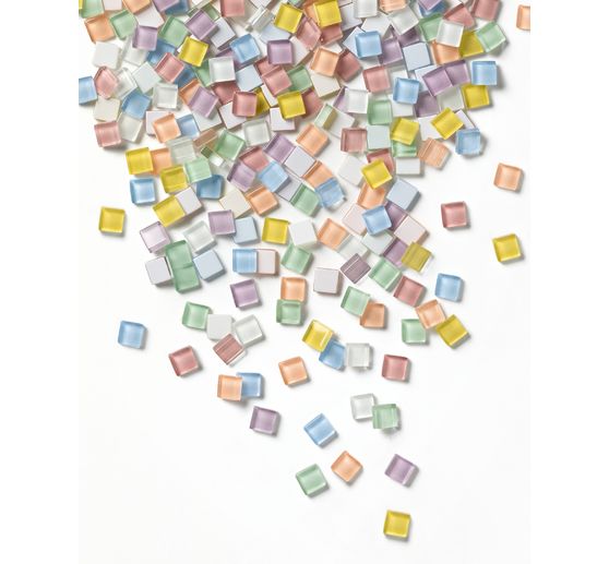 Glass mosaic stones mix, assorted colours