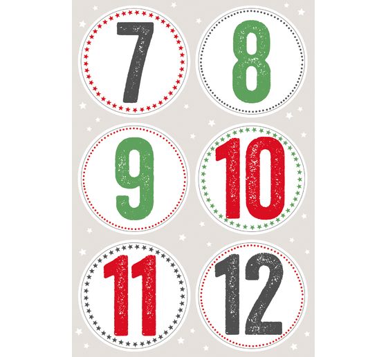 Nálepka "Adventní čísla"