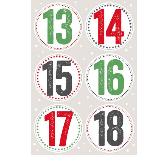 Nálepka "Adventní čísla"
