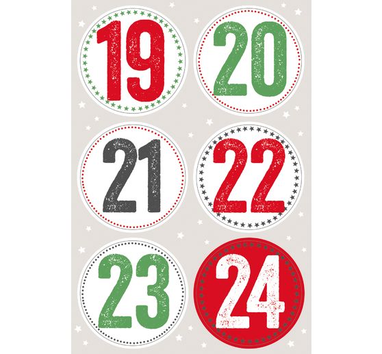 Nálepka "Adventní čísla"