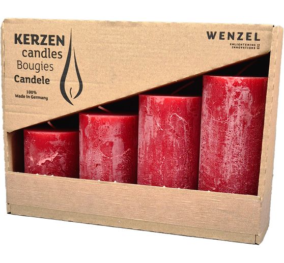 Adventní svíce "Rustic", stupňovitá, sada 4 kusů