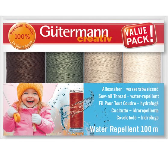Gütermann all-purpose sewing thread set "Water Repellent"