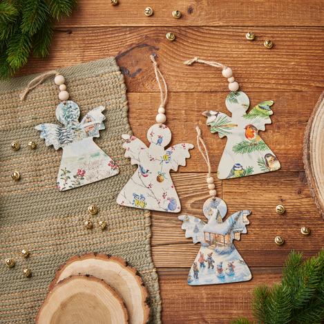 Anhänger mit Serviettentechnik gestalten