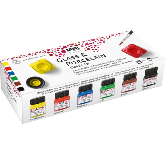Sada KREUL Glass & Porcelain Classic "Basic Colours"