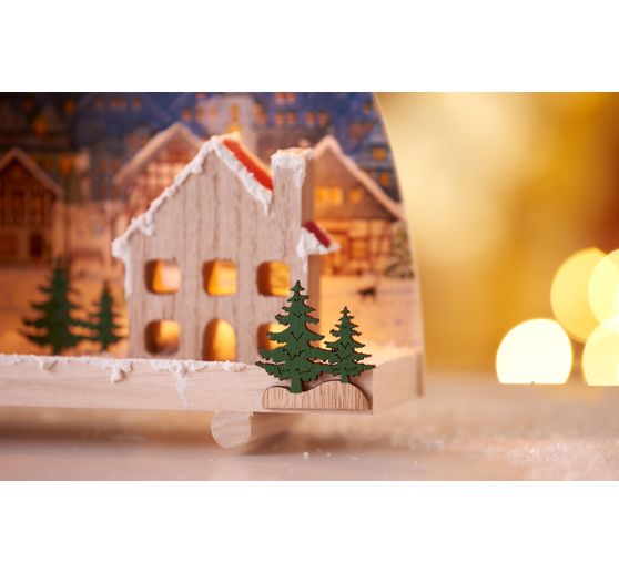 VBS House silhouettes with window, set of 4