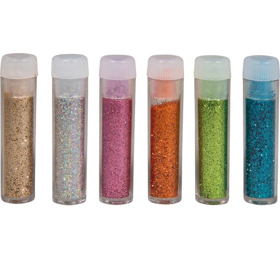 Organic glitter "Mini colour mix", 6 x 2 g