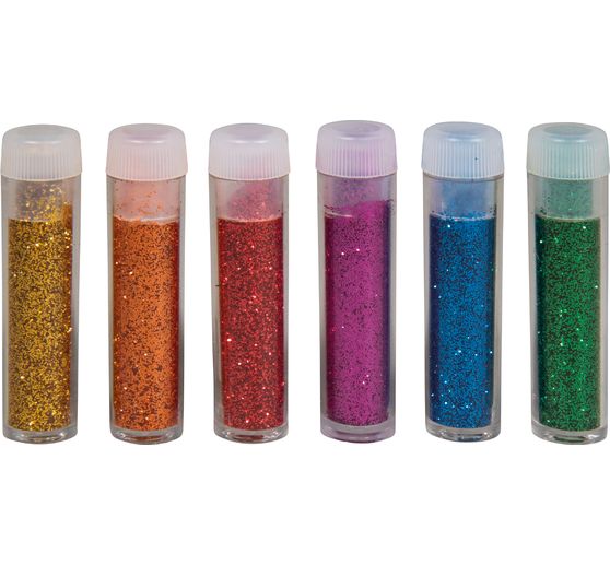 Organic glitter "Mini colour mix", 6 x 2 g