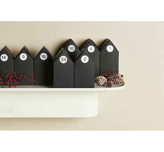 Kartonové domečky adventní kalendář