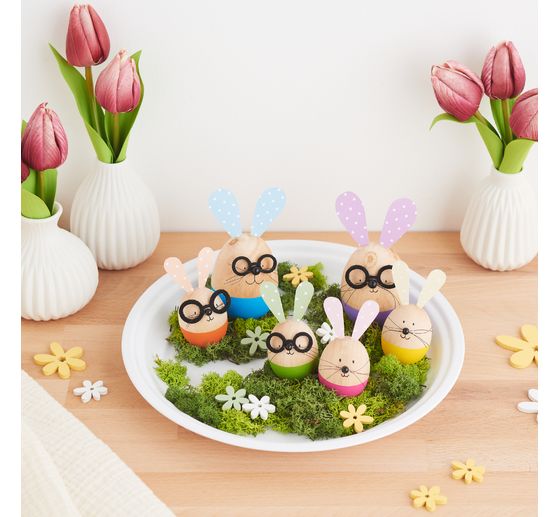 Wooden beads, &Oslash; 6mm, approx. 125 pieces