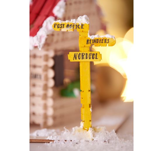 VBS Wooden spatula "Nature" with notches, 50 pcs.