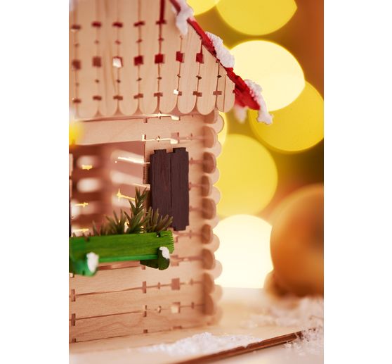 VBS Wooden spatula "Nature" with notches, 50 pcs.