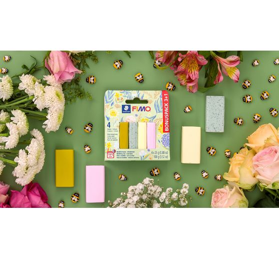 FIMO soft Sada materi&aacute;lů "Pastell and Botanical", 4 barvy