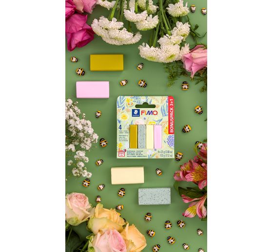FIMO soft Sada materi&aacute;lů "Pastell and Botanical", 4 barvy