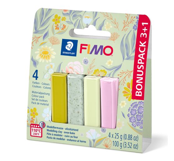 FIMO soft Sada materi&aacute;lů "Pastell and Botanical", 4 barvy