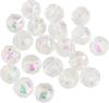 Glass cut beads round, 6 mm