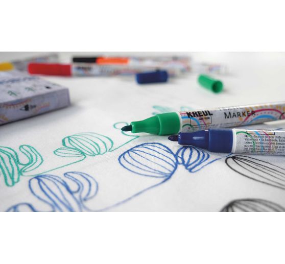 KREUL Textile Marker fine, set of 6