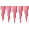 &Scaron;koln&iacute; kornouty s v&yacute;řezy "Třpytky", 5 kusů Light Pink