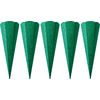 &Scaron;koln&iacute; kornouty s v&yacute;řezy "Třpytky", 5 kusů Green