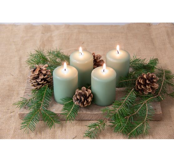Pillar candles "Nature", pack of 4