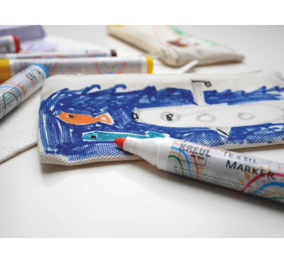 KREUL Textilní fix střední "Junior", sada 12 ks