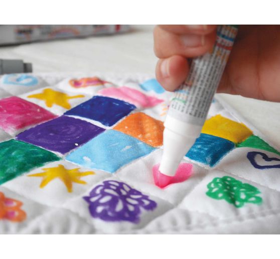 KREUL Textilní fix střední "Junior", sada 12 ks