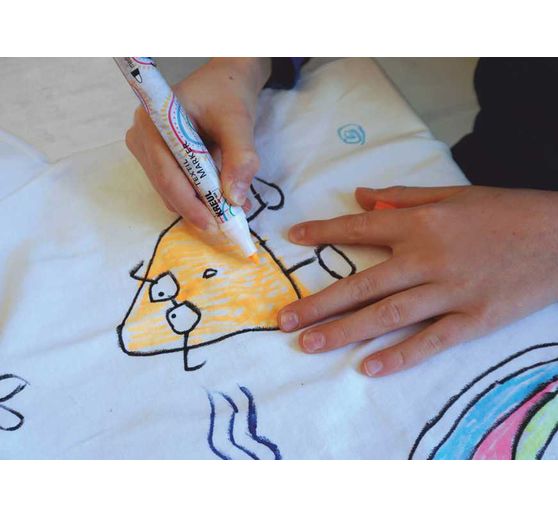 KREUL Textilní fix střední "Junior", sada 12 ks