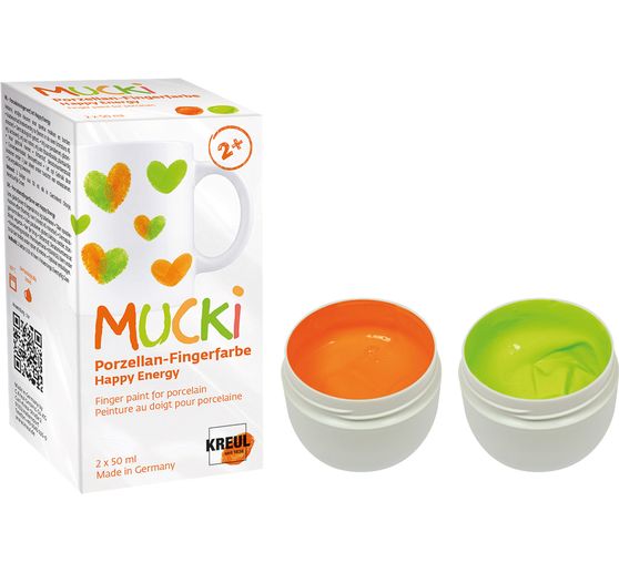 Sada porcel&aacute;nov&yacute;ch prstov&yacute;ch barev MUCKI, 2 x 50 ml