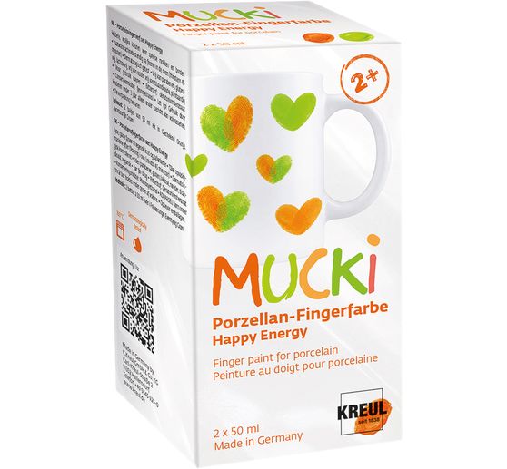 Sada porcel&aacute;nov&yacute;ch prstov&yacute;ch barev MUCKI, 2 x 50 ml