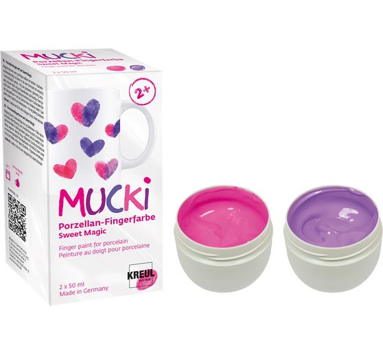 Sada porcel&aacute;nov&yacute;ch prstov&yacute;ch barev MUCKI, 2 x 50 ml