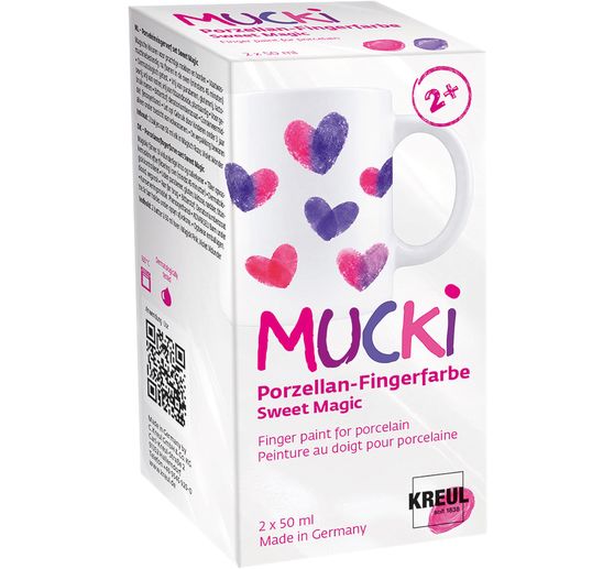 Sada porcel&aacute;nov&yacute;ch prstov&yacute;ch barev MUCKI, 2 x 50 ml
