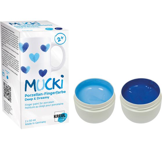 Sada porcel&aacute;nov&yacute;ch prstov&yacute;ch barev MUCKI, 2 x 50 ml