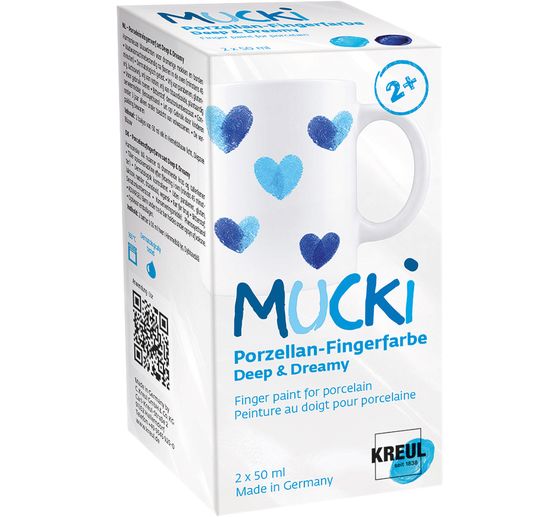 Sada porcel&aacute;nov&yacute;ch prstov&yacute;ch barev MUCKI, 2 x 50 ml