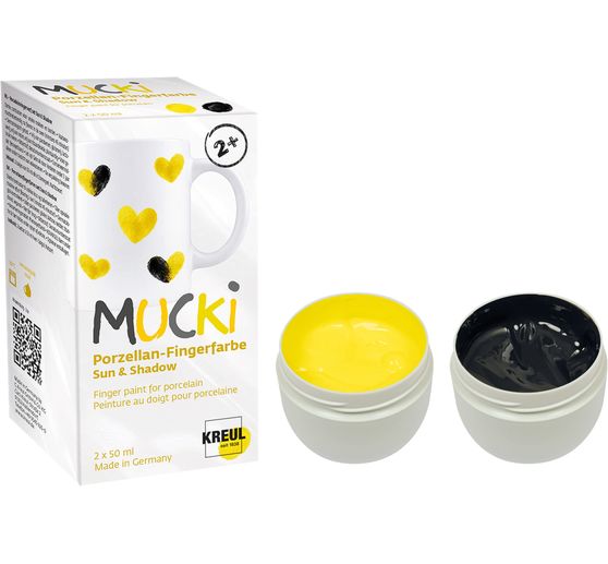 Sada porcel&aacute;nov&yacute;ch prstov&yacute;ch barev MUCKI, 2 x 50 ml