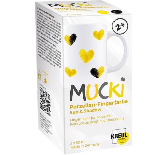 Sada porcel&aacute;nov&yacute;ch prstov&yacute;ch barev MUCKI, 2 x 50 ml