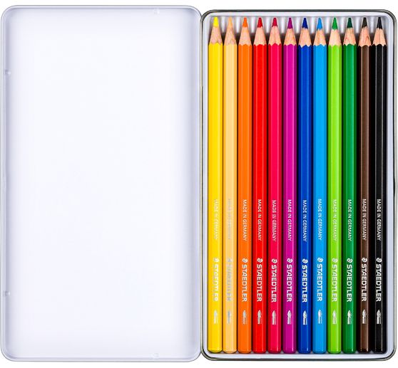 Akvarelov&eacute; pastelky STAEDTLER "Design Journey" v kovov&eacute;m pouzdře