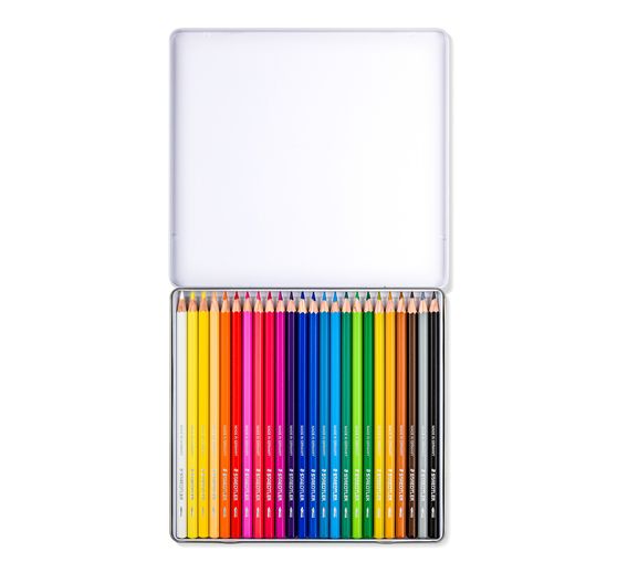 Akvarelov&eacute; pastelky STAEDTLER "Design Journey" v kovov&eacute;m pouzdře