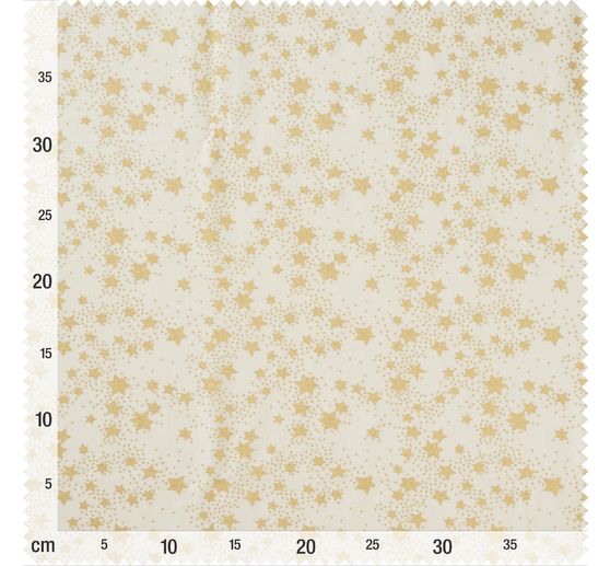 Cotton fabric "Stars", Cream