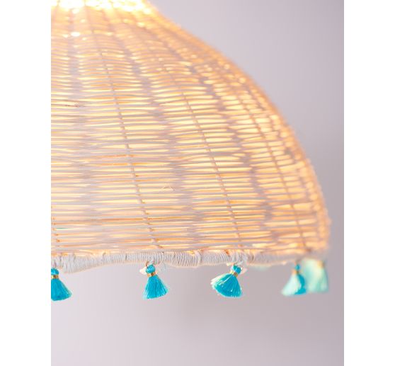 VBS Rattan cane natural, blue tape, Ø 1.5 mm