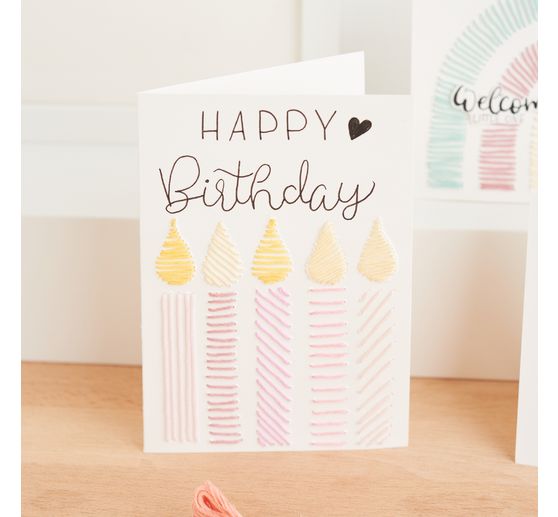 VBS Double cards with envelopes "Cream", 50 pieces