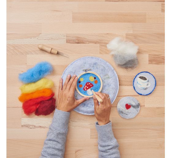 VBS Felting wool "Assorted", 16 colors