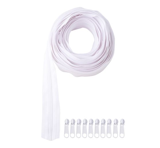 VBS Nekonečná sada zipů, včetně 10 zipů, 5 m