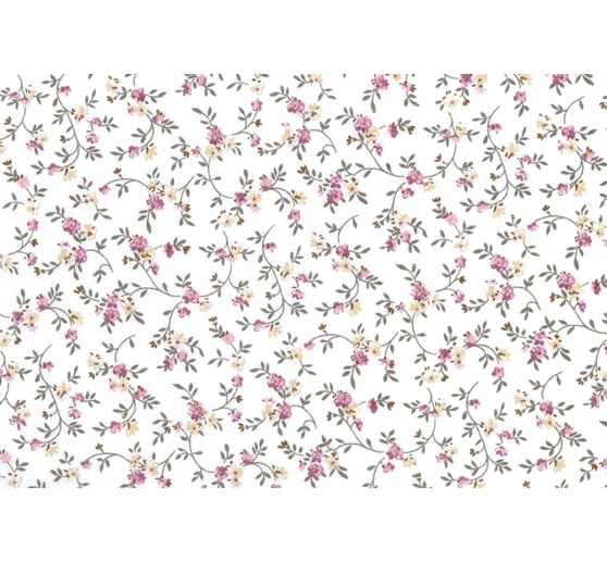 Cotton fabric "Gent", country house flowers