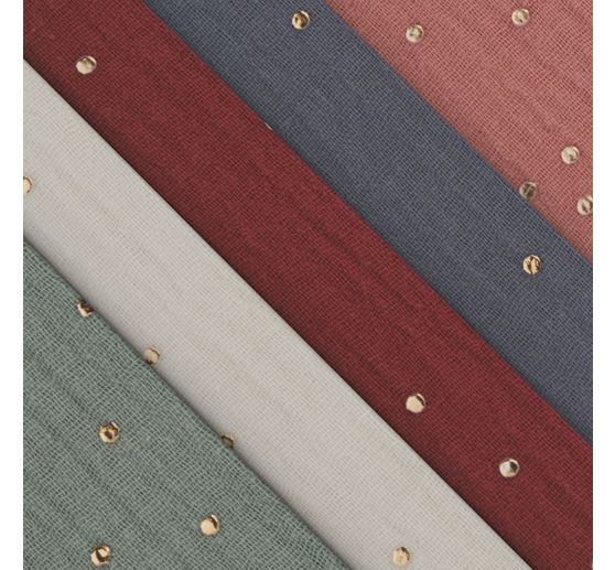 Musselin Cotton fabric "Golden points"
