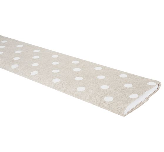 Motif fabric linen look "Big dots"