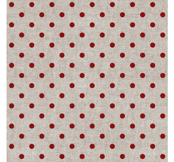 Motif fabric linen look "Big dots"