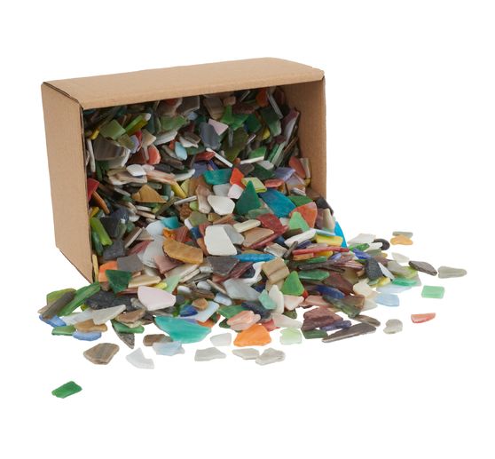 Broken glass mosaic, 2 kg, thickness approx. 3 mm