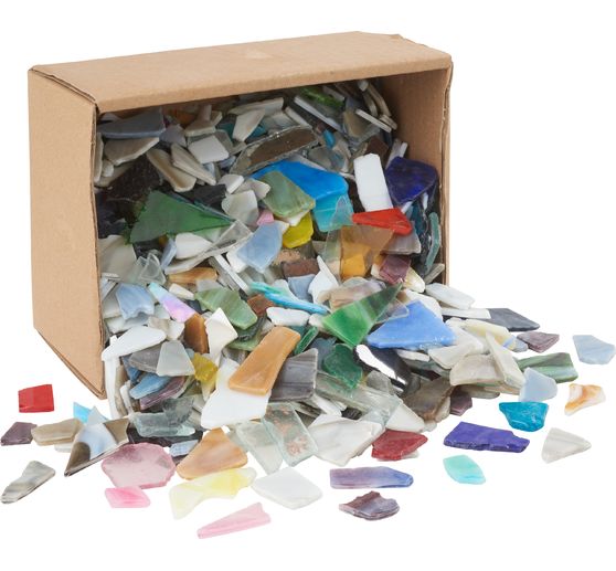 Broken glass mosaic, 2 kg, thickness approx. 3 mm
