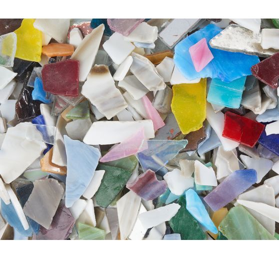 Broken glass mosaic, 2 kg, thickness approx. 3 mm