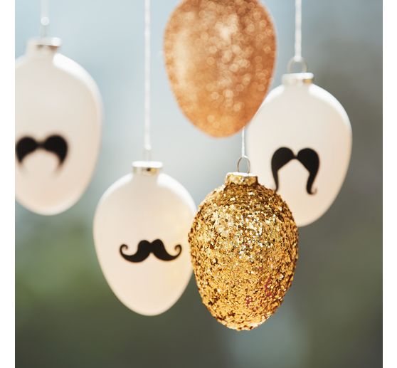 Dekorativní přívěsky, 12 kusů, terakota, bílá, v 6 cm